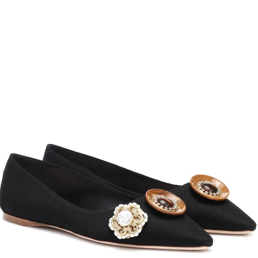 Authentic Miu Miu black denim flats size 40 NIB - Picture 5 of 16